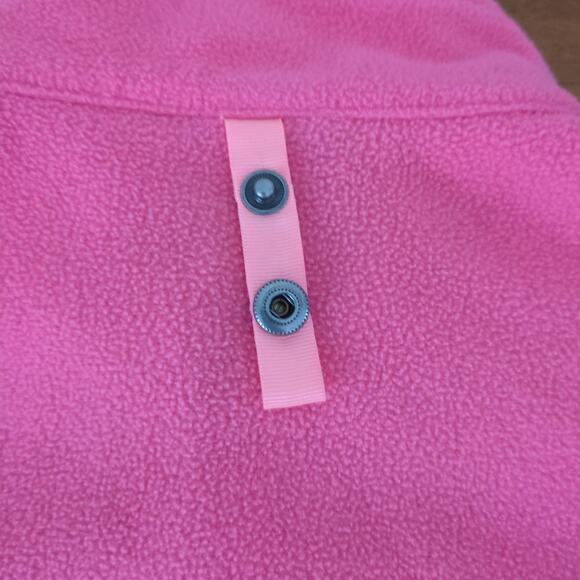 The North Face Jacket Girl's Large Pink Fleece Full Zip &  Pockets Mock Neck EUC - Picture 8 of 8